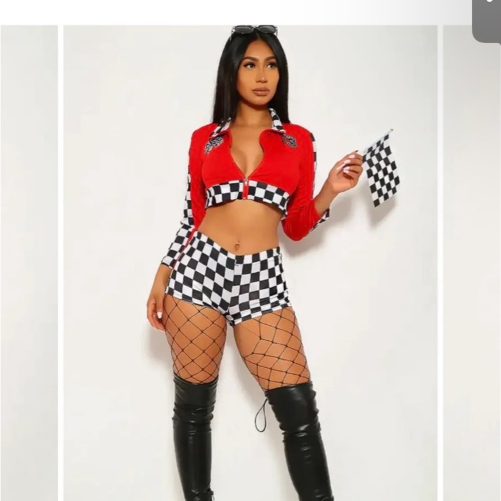 NEVER WORN RACE CAR COSTUME